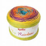 Katia Spring Rainbow Yarn cake colour 87 blue orange purple yellow 