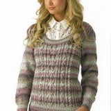 James C. Brett JB095 Sweater printed Pattern Leaflet