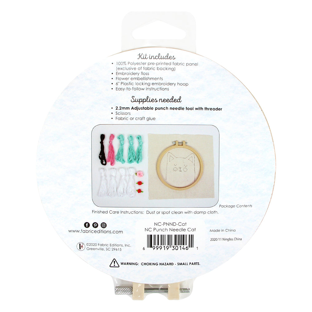 NEEDLE LICIOUS Needle Punch Kit 15.2 x 15.2 cm (6' x 6') - Cat