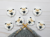 White Knitting Sheep | Stitch Stoppers