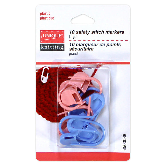 UNIQUE KNITTING Large Safety Stitch Markers - 10pcs.
