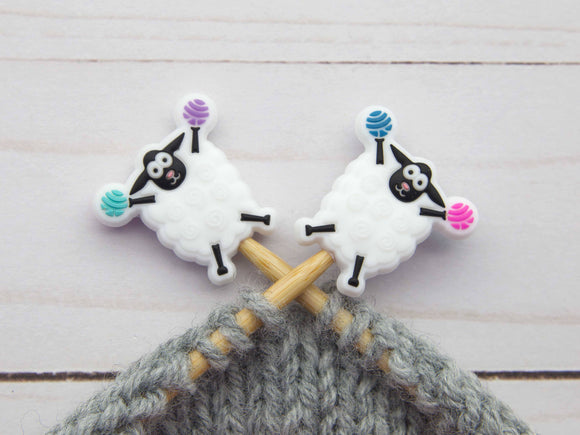 Cheerful White Sheep | Stitch Stoppers