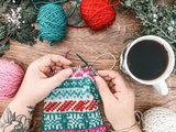 Holiday Doodle Stocking Curated Yarn Kit