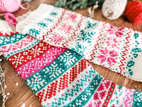 Holiday Doodle Stocking Curated Yarn Kit