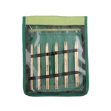 KNITTER'S PRIDE Bamboo Deluxe Normal Interchangeable Circular Knitting Needles Set - 10 sizes
