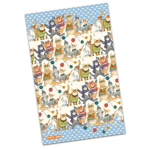 Kittens in Mittens Tea Towel