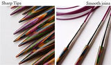 Knit Picks Short Interchangeable Rainbow Wood Circular Needle Set