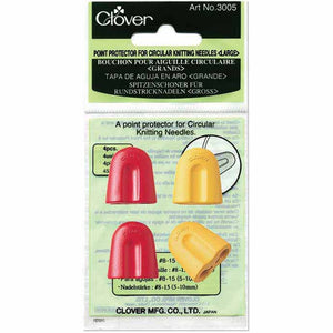 CLOVER 3005 - Point Protector For Circular Needles - Large