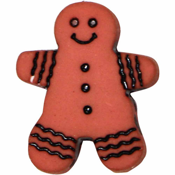 ELAN Novelty Shank Button -  Gingerbread