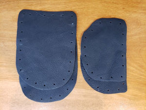 100% leather slipper soles black with holes size medium