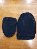 100% leather slipper soles black with holes size small