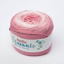 Katia Sfumato Cake Yarn pink white