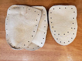 100% leather slipper soles natural with holes size small